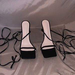 Black Strap Heels